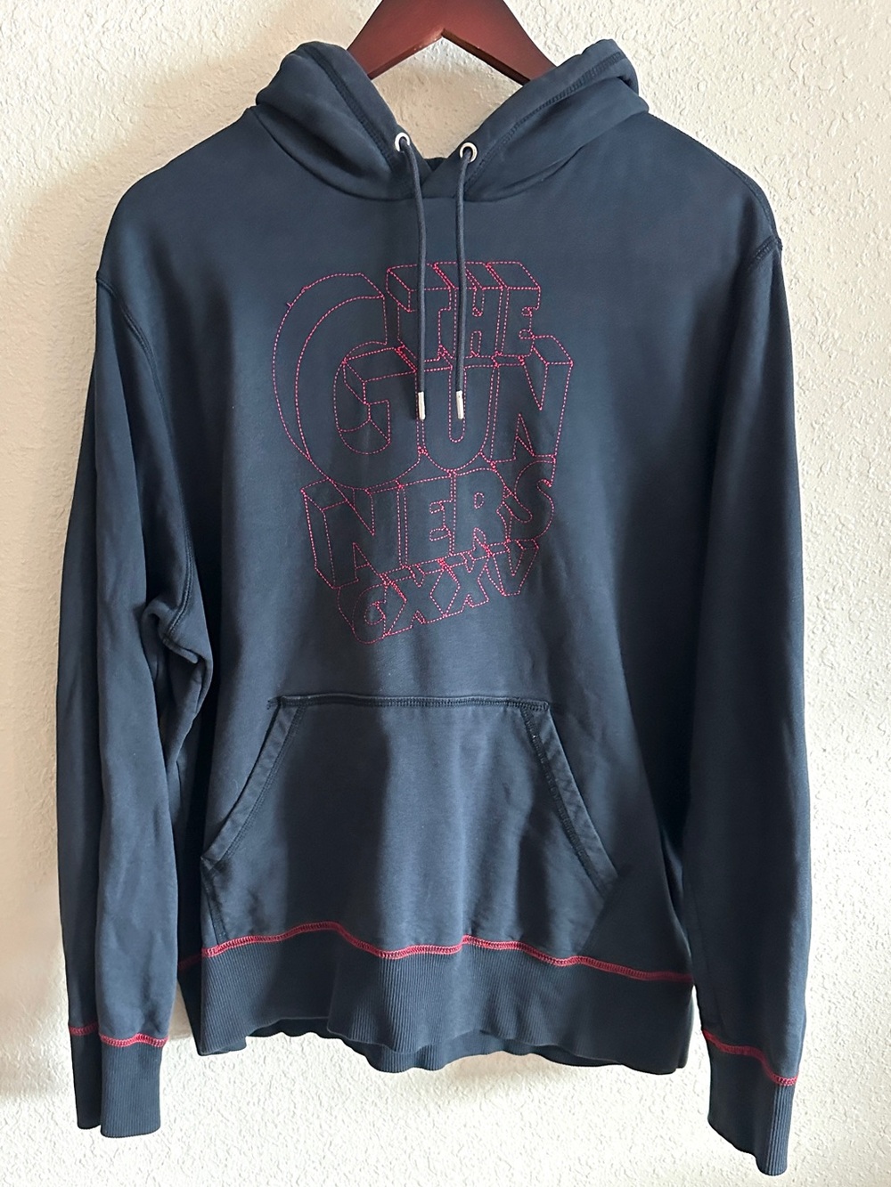 Rare Nike Arsenal FC Soccer Pullover
Hoodie Sweatshirt XL Black Red